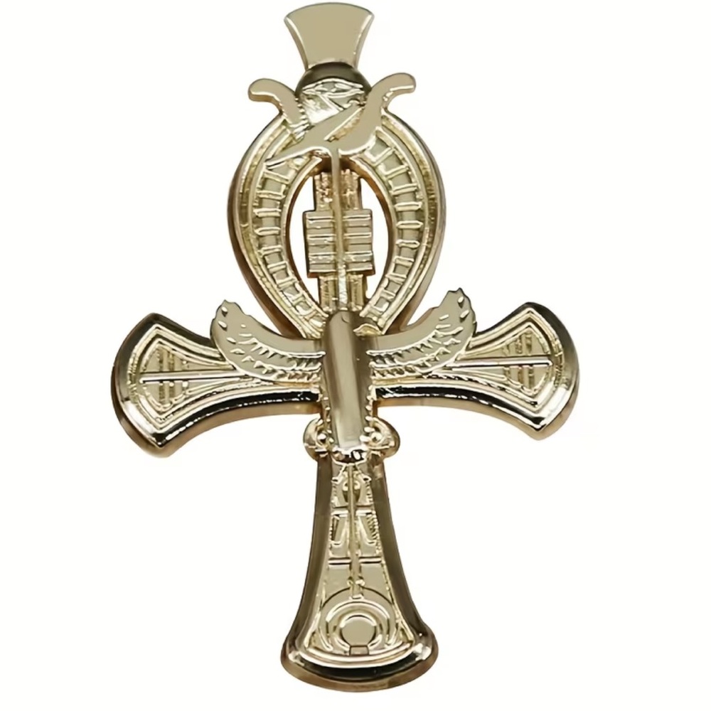 Elegant Gold Ankh Pin